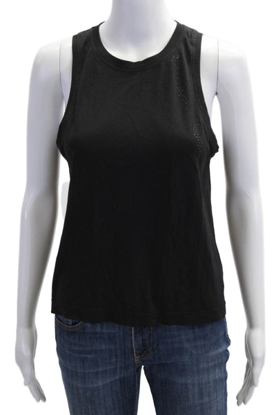 Lululemon Womens Basic Sleeveless Tank Black 100% Cotton Crew Neck Size 6
