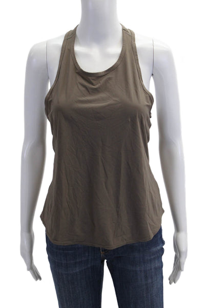 Beyond Yoga Womens Basic Sleeveless Tank Brown Polyester Round Neck Size S