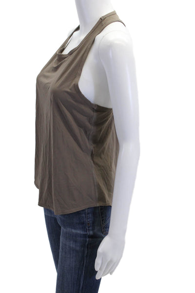 Beyond Yoga Womens Basic Sleeveless Tank Brown Polyester Round Neck Size S