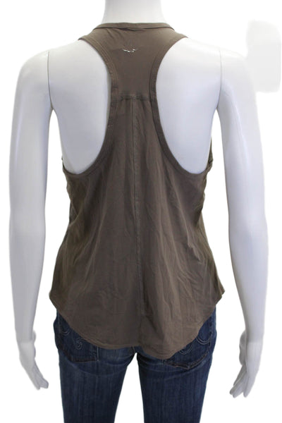Beyond Yoga Womens Basic Sleeveless Tank Brown Polyester Round Neck Size S