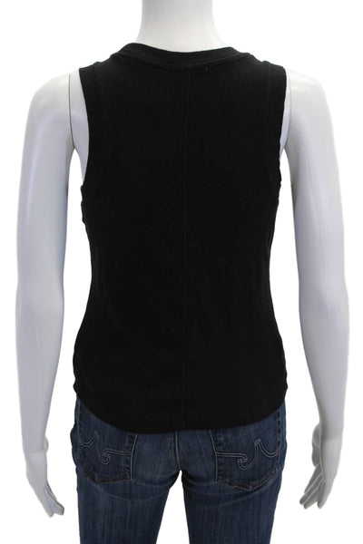 Z Supply Women Basic Black Tank Top Sleeveless Round Neck Cotton Spandex Size M