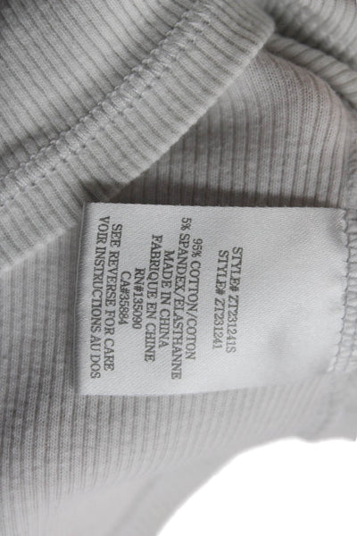 Z Supply Womens Basic Sleeveless Round Neck Cotton Spandex Tank White Size M