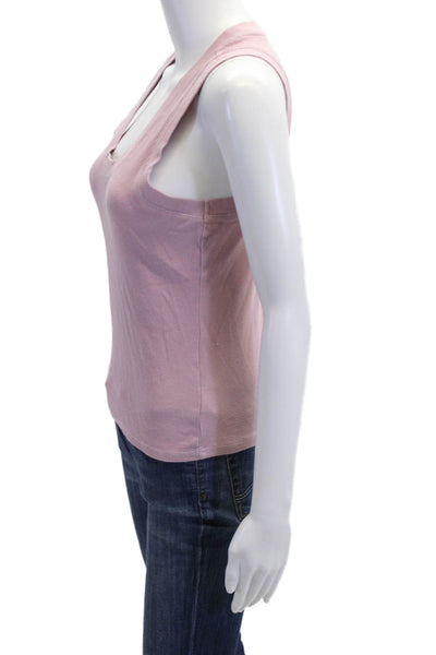 Z Supply Womens Basic Sleeveless Tank Pink 95% Cotton 5% Spandex Size M