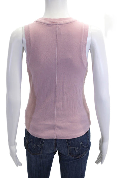 Z Supply Womens Basic Sleeveless Tank Pink 95% Cotton 5% Spandex Size M