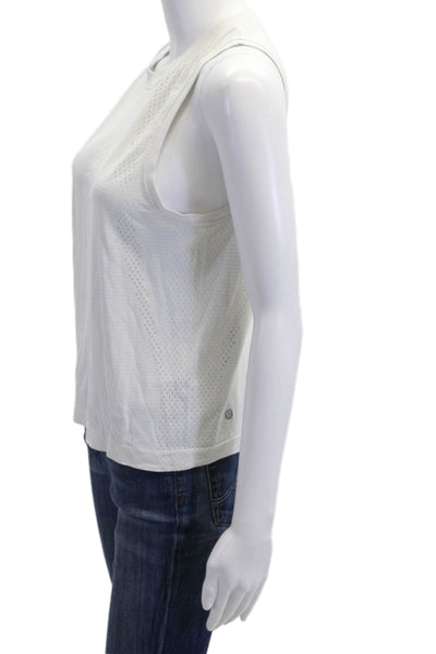 Lululemon Women White Sleeveless Tank Basic Crew Neck Size 6