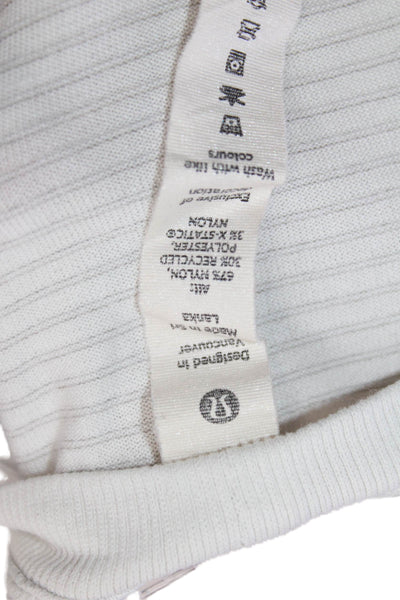 Lululemon Women White Sleeveless Tank Basic Crew Neck Size 6