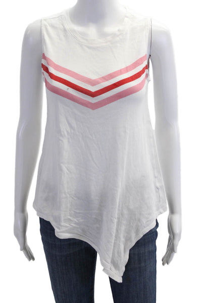 Generation Love Womens Sleeveless Striped Pima Cotton Tank Tunic Pink Size XS