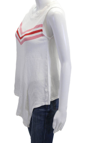 Generation Love Womens Sleeveless Striped Pima Cotton Tank Tunic Pink Size XS