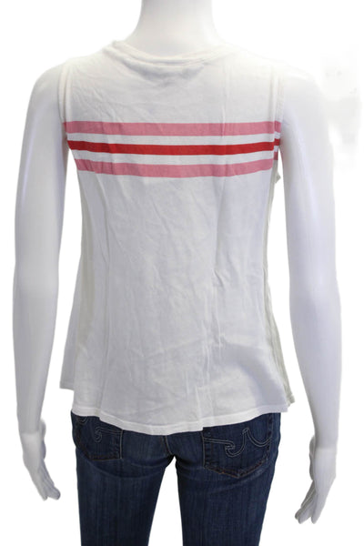 Generation Love Womens Sleeveless Striped Pima Cotton Tank Tunic Pink Size XS