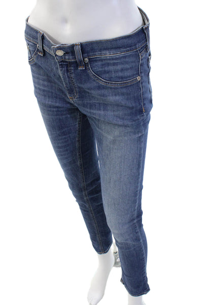 Rag & Bone Jean Women Skinny Ankle Blue Mid Rise Denim Jeans Size 29