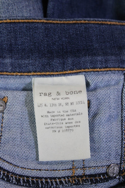 Rag & Bone Jean Women Skinny Ankle Blue Mid Rise Denim Jeans Size 29