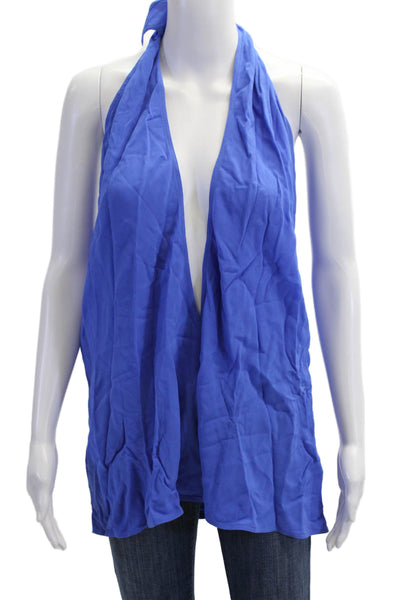 Polo Ralph Lauren Womens Sleeveless Viscose Solid Beach Tank Top Blue Size 6