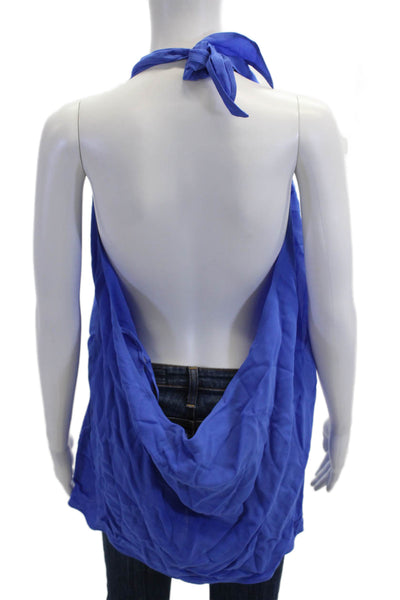 Polo Ralph Lauren Womens Sleeveless Viscose Solid Beach Tank Top Blue Size 6