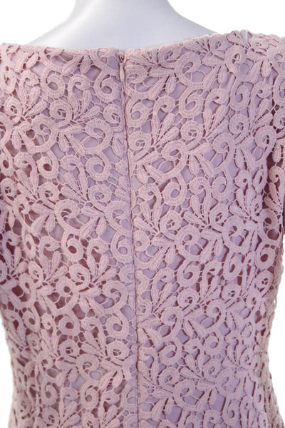 Lauren Ralph Lauren Womens Sheath Shift Dress Pink Cotton Short Sleeve Size 8