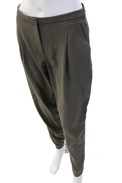 T Tahari Women Jogger Pants Dark Gray Hook & Eye Size 4