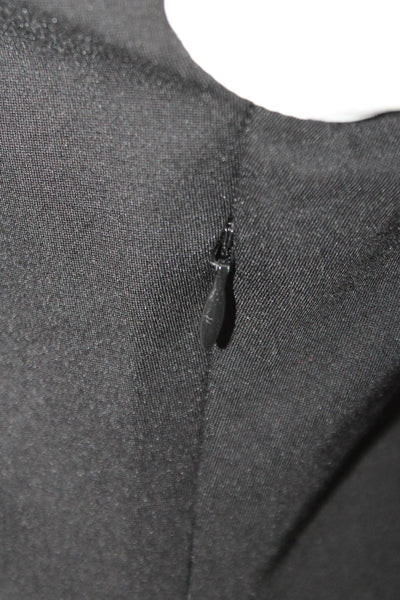 Toccin Women Sheath Shirt Dress Black Collared Button Short Sleeve Size 2