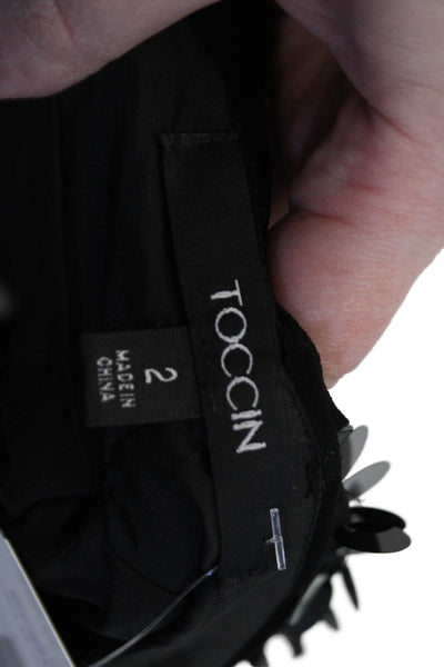Toccin Womens Black Straight Pencil Skirt Size 2