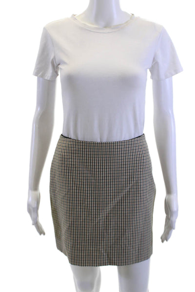 Toccin Women Black Checked Mini Pencil Skirt Size 2