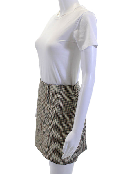 Toccin Women Black Checked Mini Pencil Skirt Size 2