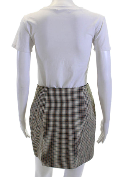 Toccin Women Black Checked Mini Pencil Skirt Size 2