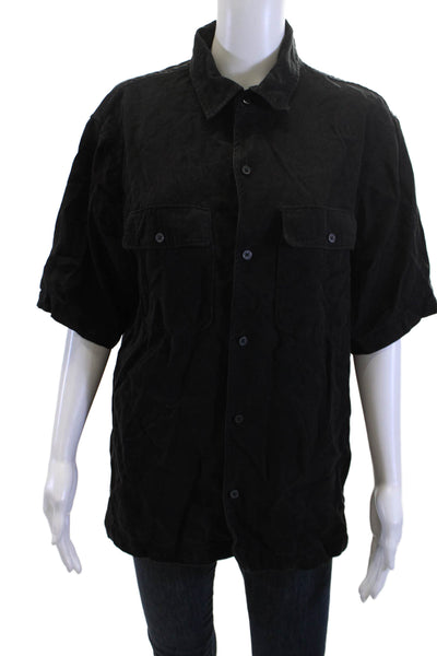 Everlane Mens Short Sleeves Button Down Shirt Black Size Small
