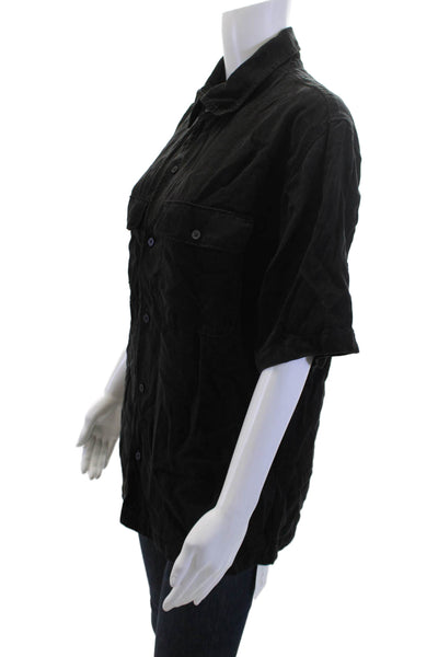 Everlane Mens Short Sleeves Button Down Shirt Black Size Small