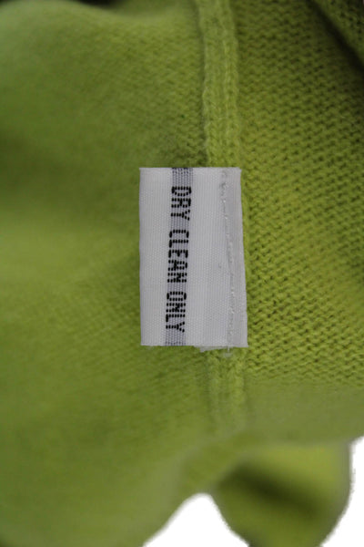 Saks Fifth Avenue Womens Basic Green T-Shirt Crew Neck Polyester Size M