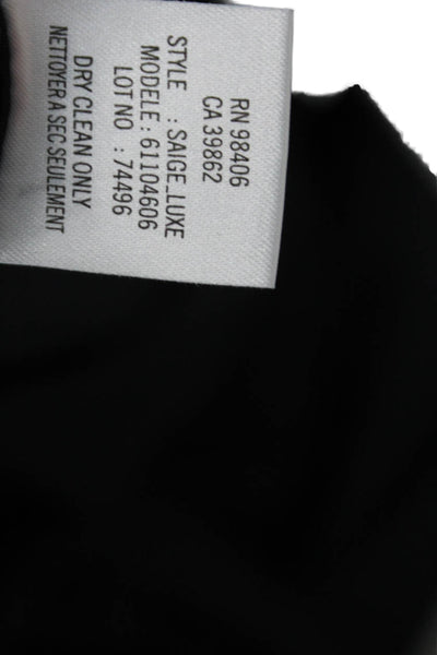 Theory Womens Shirt Dress Black Collared Long Sleeve Buckle Army Cotton Size 6