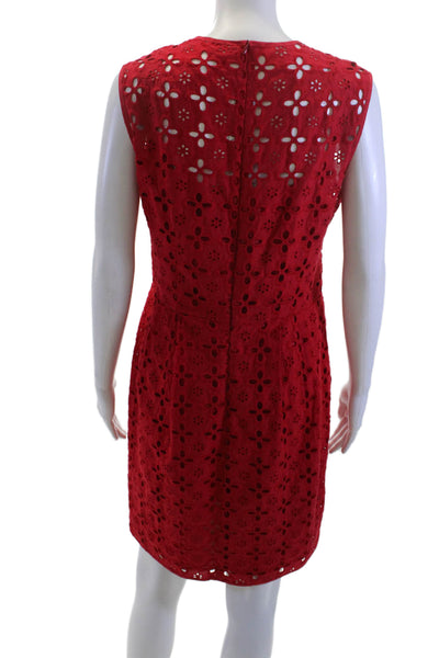 Nanette Lepore Womens ALine Fit Flare Floral Cotton Sleeveless Knee Dress Size 8