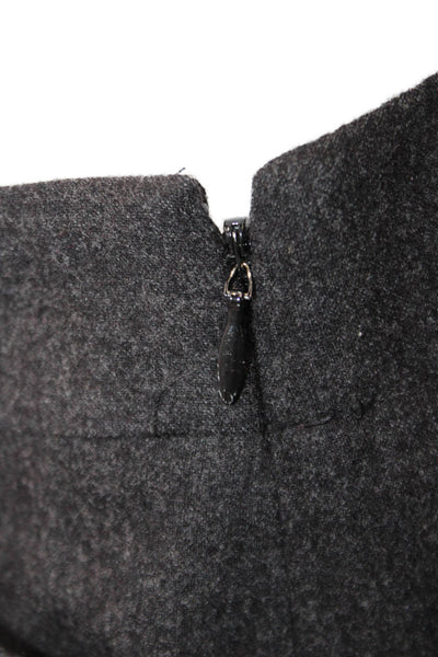 Theory Womens Straight Pencil Skirt Black Wool Angora Size 8