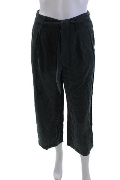 Paige Womens Cropped Dress Pants Black Modal Size 0