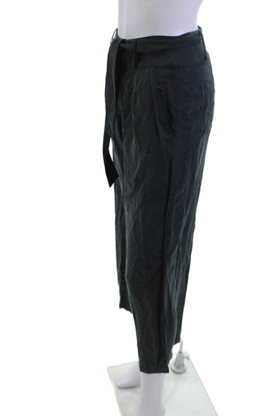 Paige Womens Cropped Dress Pants Black Modal Size 0