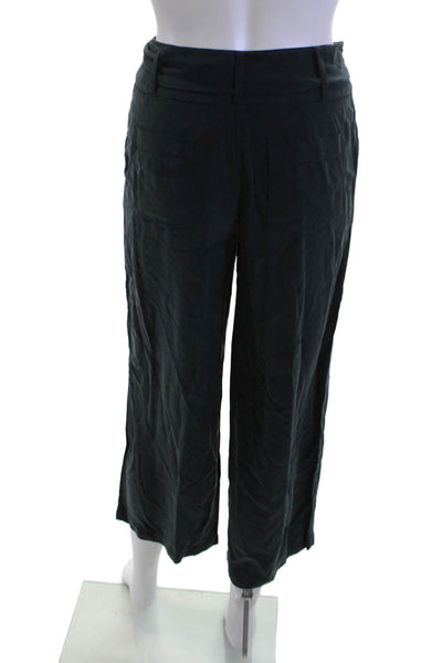 Paige Womens Cropped Dress Pants Black Modal Size 0