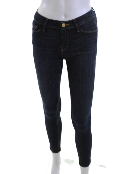 Frame Denim Womens Ankle Skinny Jeans Dark Blue Size 24