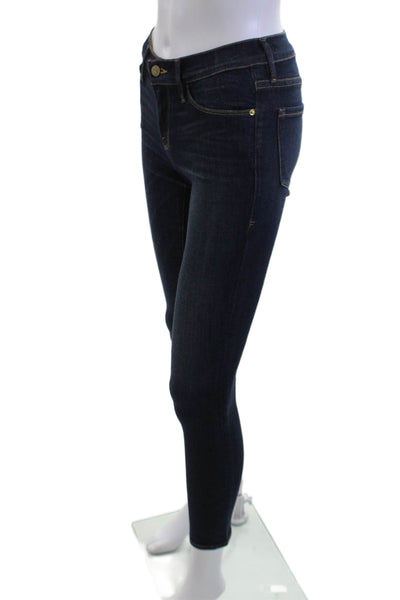 Frame Denim Womens Ankle Skinny Jeans Dark Blue Size 24