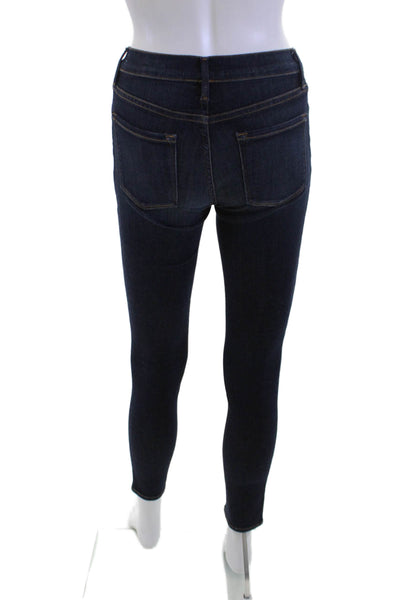 Frame Denim Womens Ankle Skinny Jeans Dark Blue Size 24