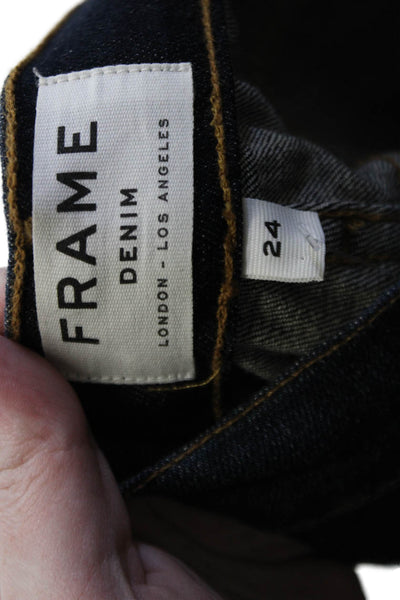 Frame Denim Womens Ankle Skinny Jeans Dark Blue Size 24
