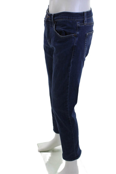 J Brand Mens Dark Blue Denim Straight Cropped Jeans Button Fly Size 32