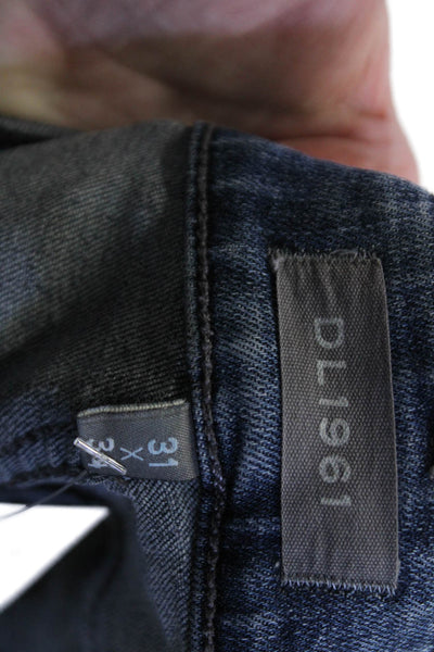 DL1961 Unisex Skinny Ankle Jeans Dark Blue Button Size 31