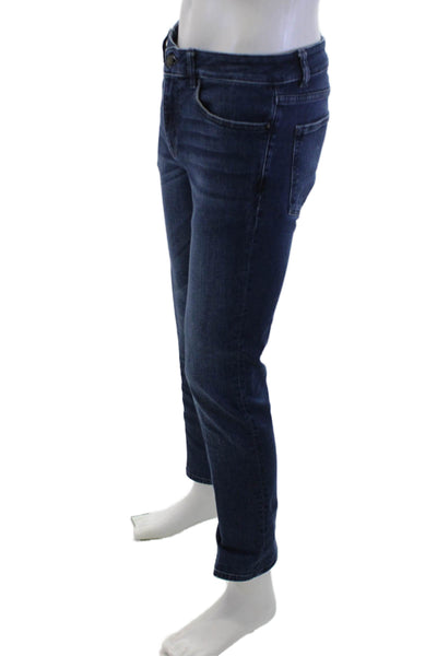 J Brand Mens Skinny Straight Jeans Dark Blue Button Fly Size 32