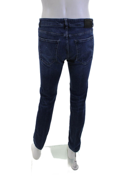 J Brand Mens Skinny Straight Jeans Dark Blue Button Fly Size 32