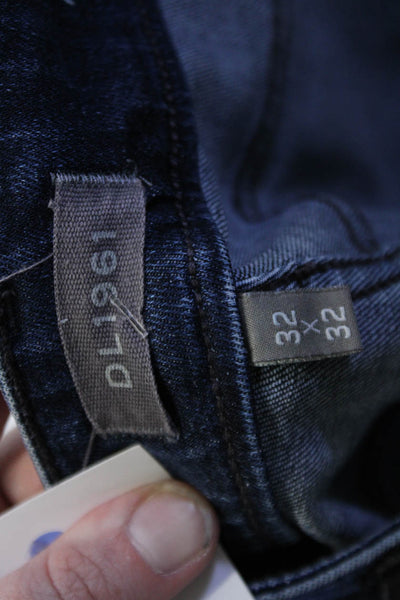 J Brand Mens Skinny Straight Jeans Dark Blue Button Fly Size 32