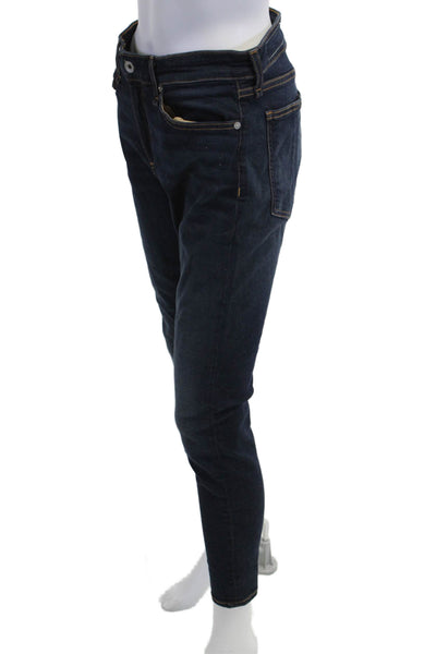 Rag & Bone Mens Skinny Tapered Dark Blue High Rise Jeans Button Size 29