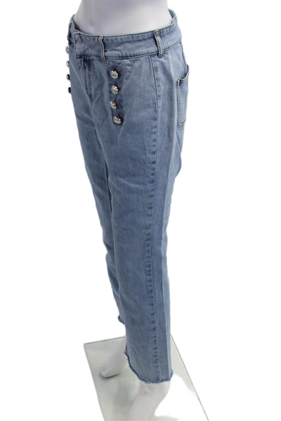 Generation Love Women Boyfriend Straight Jeans Light Blue High Rise Size 30