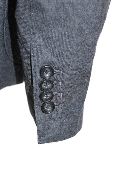 Jack Spade Mens Wool Blazer Dark Gray Button Collared Solid Fall Size 42