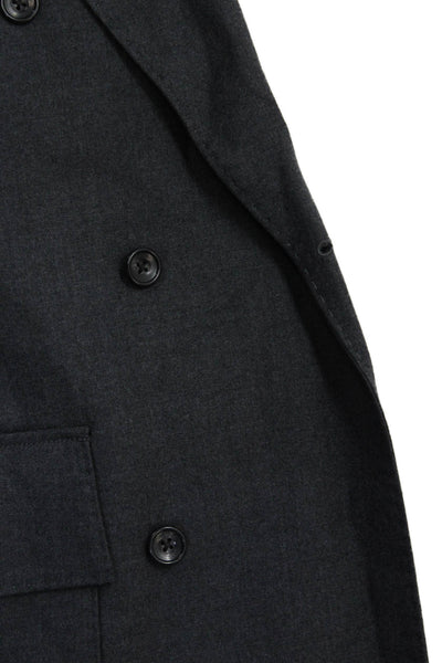 Jack Spade Mens Wool Blazer Dark Gray Button Collared Solid Fall Size 42