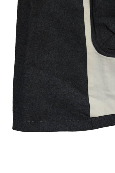 Jack Spade Mens Wool Blazer Dark Gray Button Collared Solid Fall Size 42