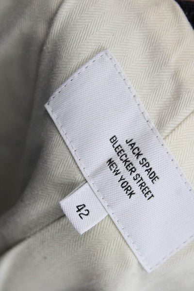 Jack Spade Mens Wool Blazer Dark Gray Button Collared Solid Fall Size 42