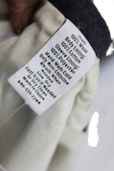 Jack Spade Mens Wool Blazer Dark Gray Button Collared Solid Fall Size 42