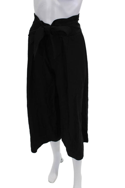 Vince Women Black Paperbag Cropped Pants Size 4